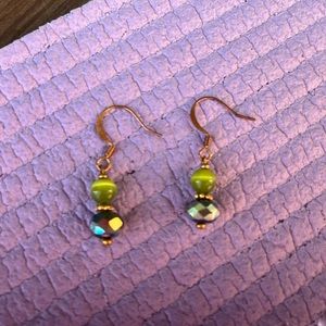 Green earrings